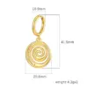 201 Stainless Steel Geometric Star Spiral Electroplated 18K Real Gold Plated Modern Style Classic Style Waterproof Non Tarnish Plating Charm Sleeper Hoop Earrings Drop Earrings