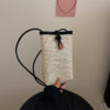 oly-aa163bfe12dfe11f1fd34331c4412a90 Wholesale Ser pular Niche Small Square Bag for Women Trendy Summer Contrasting Color Versatile Straw Woven Crossbody Bag Mini Mobile Phone Bag