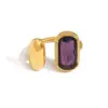 Wholesale PVD Coated 18K Gold Real Gold Plated Geometric Rectangle 304 Stainless Steel Elegant French Style IG Style Waterproof Non Tarnish Open Rings