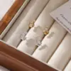 Wholesale Ion Plating (IP) 16K Gold Platinum Real Gold Plated Arc 304 Stainless Steel Chinoiserie Casual Cute Waterproof Non Tarnish Ear Studs