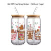 Wholesale Christmas 16oz cup sticker glass sticker crystal sticker