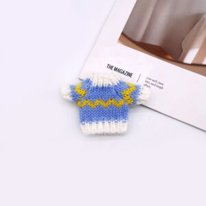 Rx130 sweater-blue and yellow white collar