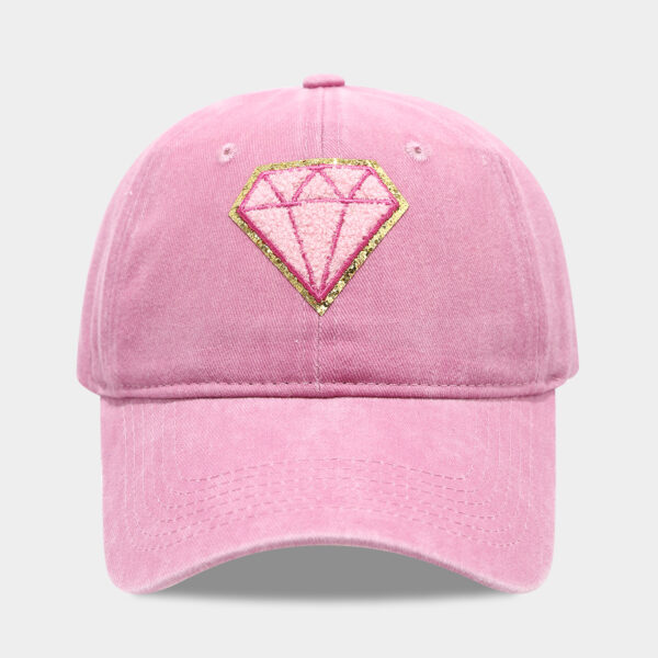 Wholesale Women's Sun Hat with Diamond Patch, Retro Soft-Top Baseball Cap, Autumn Face-Shaping Fashion Trendy Baseball Cap