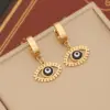 Wholesale PVD Coated 18K Gold Real Gold Plated Devil'S Eye Stainless Steel IG Style Waterproof Non Tarnish Drop Earrings