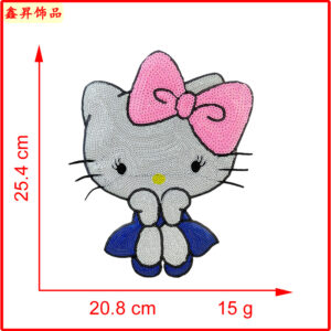 Heated melt glue*color*cat*pink bow*25*21cm