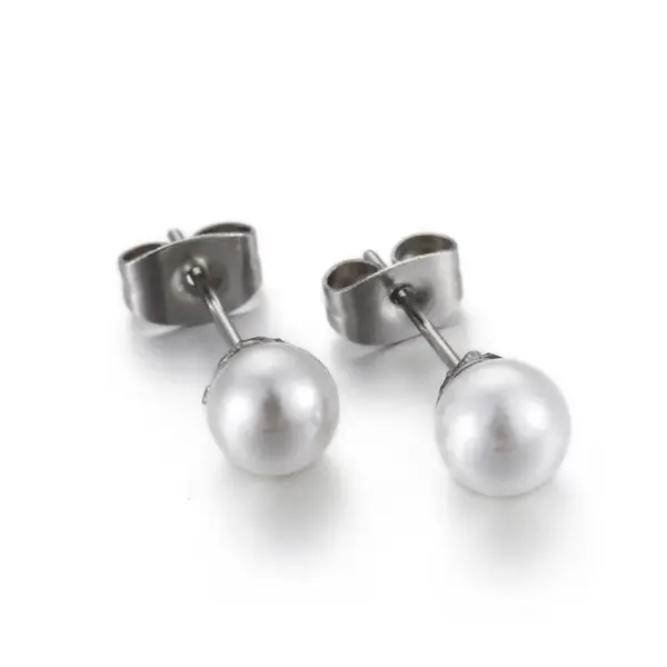 Wholesale PVD Coated 18K Gold Plated Geometric Titanium Steel Korean Style Waterproof Non Tarnish Earrings Ear Studs
