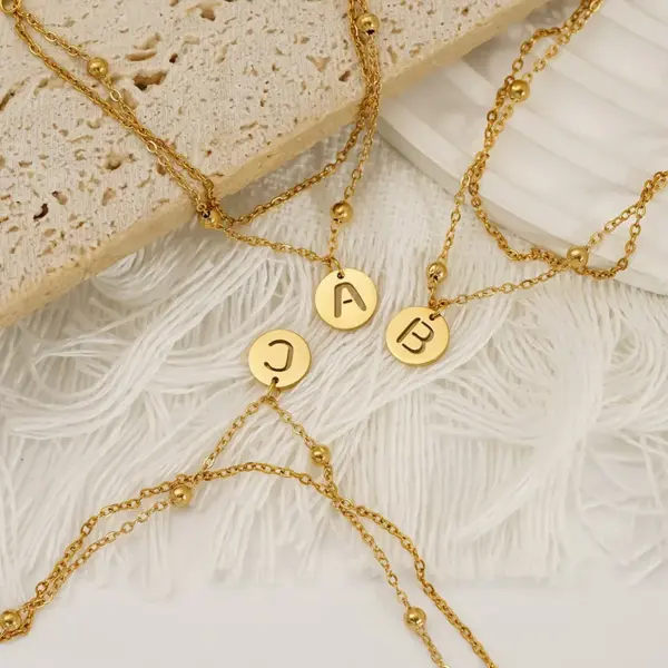 Wholesale Versatile Titanium Steel Gold Plated Stainless Steel Bracelet Women's Jewelry Letter Stackable Wristband Business Casual Style