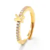 Wholesale Unisex Fashion Letter Copper Zircon Rings Plating Inlaid Zircon