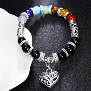 B1077-Peach Heart Pendant Style 1--8mm
