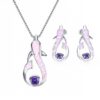 oly-aa53db7ac89adb290c2cb618440ee950 Wholesale Yansheng wish cross-border European and American fashion opal necklace dolphin pendant short necklace earrings suit