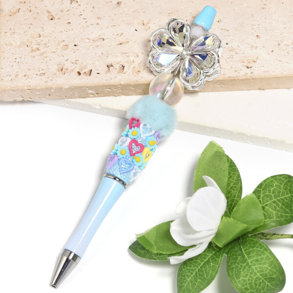 Wholesale Flash rhinestone love bow alloy through-hole beads diy heavy industry mobile phone chain adorable beads pen accessories