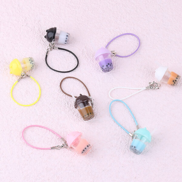 Wholesale Doll House Dollhouse Cat Head Pearl Milk Tea Cup Pendant Doll Doll Hanging OB11 Scene Small Accessories