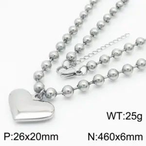 Steel Necklace KN234437-Z