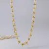 Wholesale PVD Coated 18K Real Gold Plated Knot 304 Stainless Steel Hip-Hop Waterproof Non Tarnish Necklace