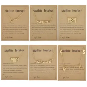 Wholesale Stainless Steel Simple Style Letter Number Plating Necklace