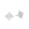 1 Pair Vintage Style Witch Knot Solid Color Plating Stainless Steel Ear Studs