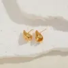 304 Stainless Steel Copper Geometric Electroplating PVD Coated 14K Gold Plated Elegant Luxurious Classic Style Plating Ear Studs