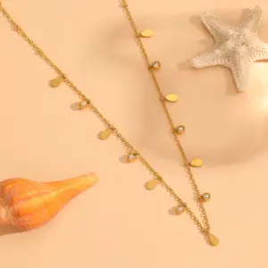 Water Drop Rhinestone Necklace