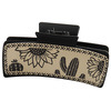10-5 square PU leather cactus Black