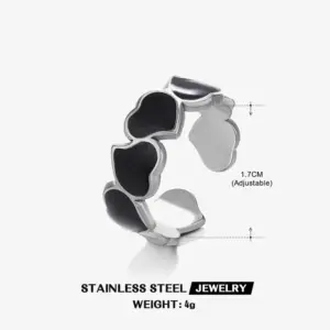 Love heart-shaped ring-ZN406S / No. 7