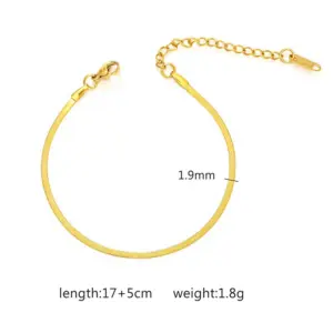 2mm Blade Bracelet / Gold