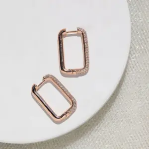 Large Rose Gold White Zirconium