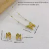 304 Stainless Steel Letter PVD Coated Golden Plated Elegant Hip-Hop Simple Style Gold Jewelry Set
