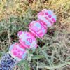 Wholesale Rose pink acrylic heavy-duty hand-painted beads