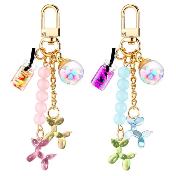 oly-aaa4cc04e3fed14888ab8b91566dd4a4 Wholesale Acrylic 3D Bear Sliced Fruit Bottle Keychain Pendant