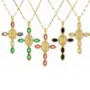 Wholesale PVD Coated Human Cross Titanium Steel Copper Simple Style Commute Waterproof Non Tarnish Titanium Steel Pendant Necklace