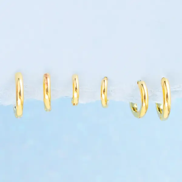 Wholesale INS Style Simple Style Geometric Brass 18K Real Gold Plated Women'S Earrings