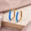 Wholesale PVD Coated Real Gold Plated U Shape 304 Stainless Steel Synthetic Resin IG Style Simple Style Waterproof Non Tarnish 304 Stainless Steel Earrings