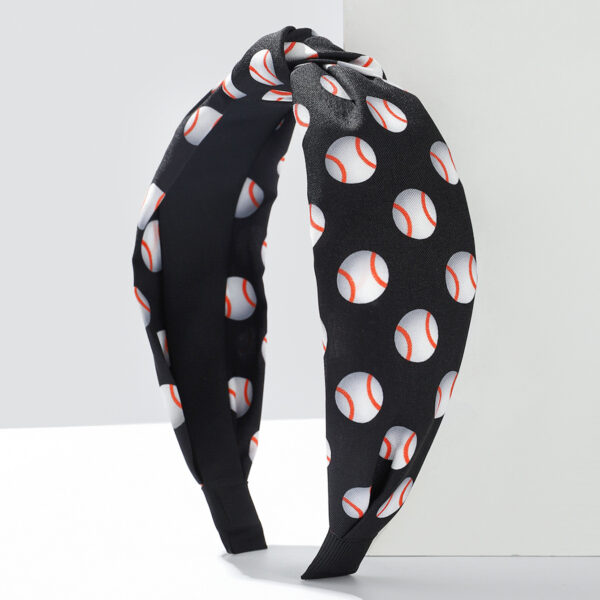 Wholesale Sports Wind Hair Band Fabric Baseball Printing Simple Knot Hair Band