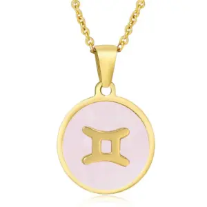 Pink Shell-Gemini (Including Chain)