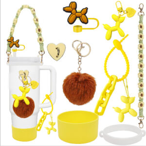 Yellow balloon dog braided handbag