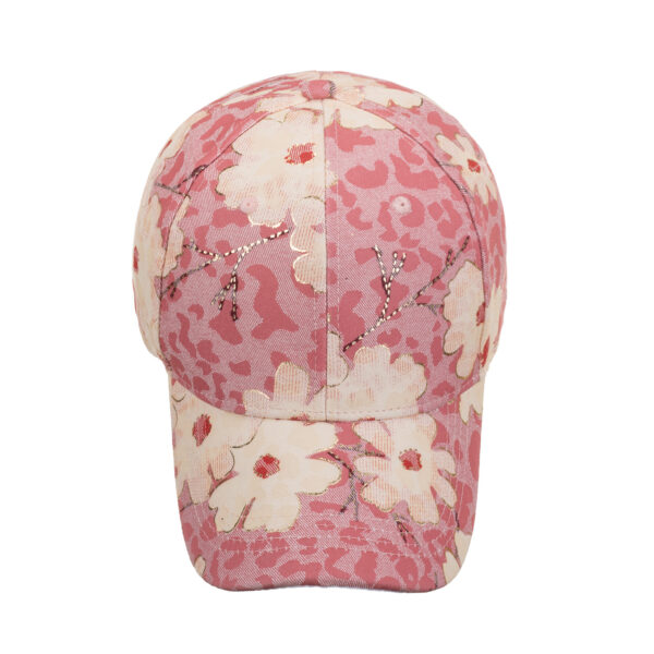 Wholesale Cross-border supply outdoor lace flower embroidered gold line baseball cap summer sun hat B1011