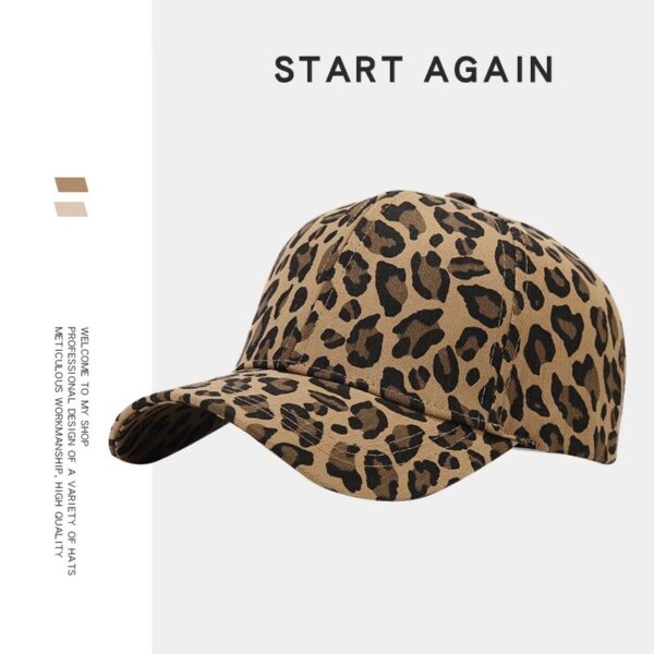 Wholesale Spring and summer fashion leopard print baseball cap outdoor casual peaked cap men's and women's youth sun protection sun hat