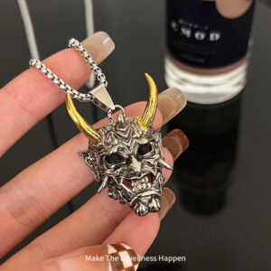 Golden Prajna Mask-Titanium Steel Chain -60cm