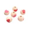 oly-aad434c281dcbf947dd78306341a30a0 Wholesale Valentine's Day Series: Wooden Printed Peach Heart Beads