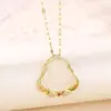Wholesale Water Plating Vacuum Plating 18K Gold Plated 18K Gold Portrait 201 Stainless Steel Classical 201 Stainless Steel Pendant Necklace