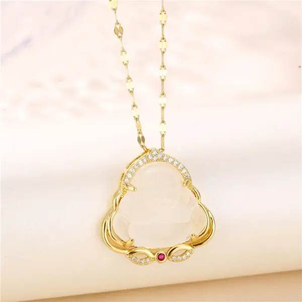 Wholesale Water Plating Vacuum Plating 18K Gold Plated 18K Gold Portrait 201 Stainless Steel Classical 201 Stainless Steel Pendant Necklace