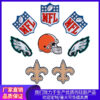 Wholesale American football team silicone beads Focal Beads