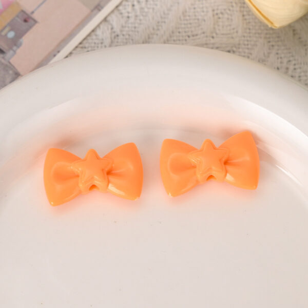 Wholesale Cute macaron-colored perforated five-pointed star bow tie beaded bracelet