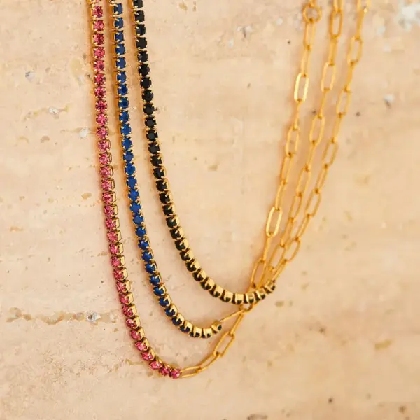 Ion Plating (IP) 18K Gold Plated Geometric 201 Stainless Steel 304 Simple Style Waterproof Non Tarnish Chain Bracelet