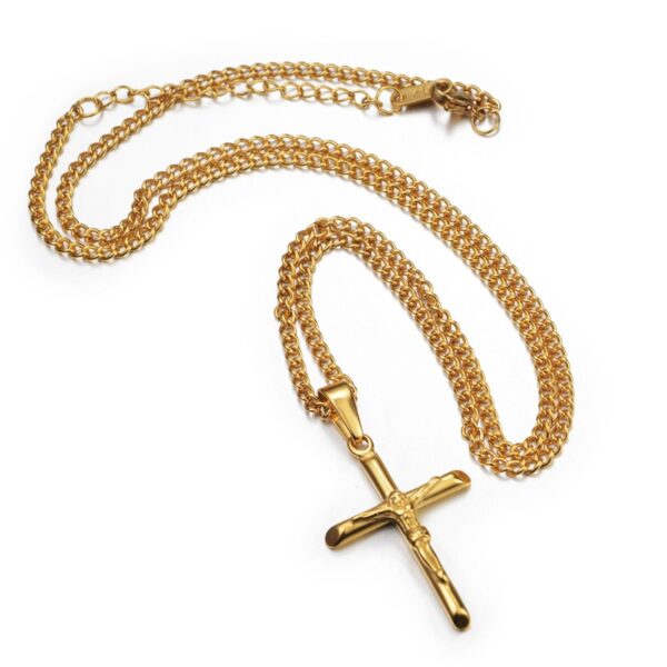 Wholesale Hip Hop Cylindrical Cross Necklace