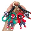Wholesale Spider-Man Keychain Cartoon Doll Trendy Cool Male Student Schoolbag Pendant Car Key Chain Doll Machine Small Gift