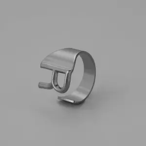 Silver R Open Ring J382-44 / Adjustable Opening