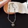 oly-aaeee0170b6fc1c9b58479bdbe119eea Wholesale Sweet cool style diamond-embedded lovely eight Awn star necklace female ins creative design sense clavicle chain Cold style sweater chain fashion