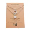 New Stainless Steel Heart-shaped Mother-daughter Parent-child Sweater Chain 2-piece Set