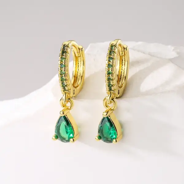 Wholesale 1 Pair Simple Style Geometric Copper Irregular Plating Inlay Zircon Earrings